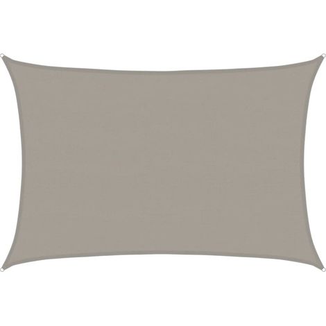 Vela Parasole 160 g/m² Rettangolare Grigio Chiaro 5x6 m in HDPE vidaXL