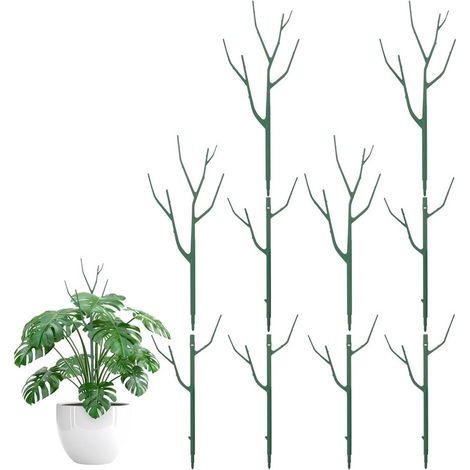 Confezione da 10 tutori impilabili per piante rampicanti, adatti a Monstera, Pothos e Filodendro. Tutori per piante da interno e da esterno.