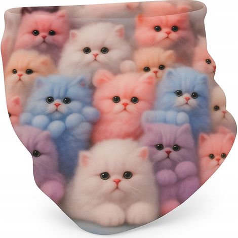 Sciarpa/snood per bambini 6m - 3l universale autunno-inverno con gatti (1/5)