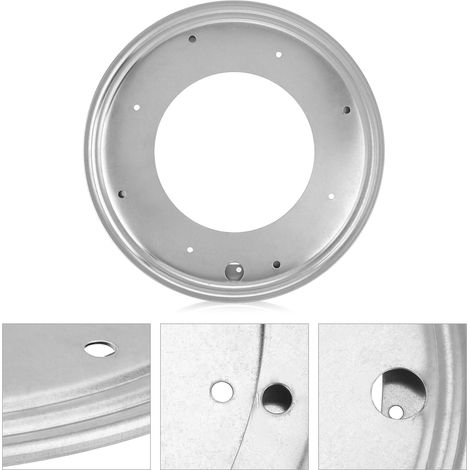 Plateau tournant galvanisé 30 cm rond, support rotatif 360° pour cuisine, présentoir de table, quincaillerie robuste (1/5)
