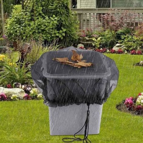 Housse en Maille pour Tonneaux de Pluie - - 2 PCS - PE Durable - Cordon de Serrage - Diamètre 95 cm (1/4)