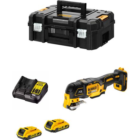Dewalt – Outil multifonction 18V avec 2 batteries 2.0Ah – Moteur Brushless – Changement rapide d'accessoires – Coffret TSTAK II (1/5)