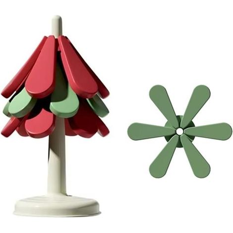 Tapis Isolant Pliable en Silicone en Forme D'Arbre de Noël, Résistant Aux Hautes Températures, Tapis de Table Antidérapant en Forme