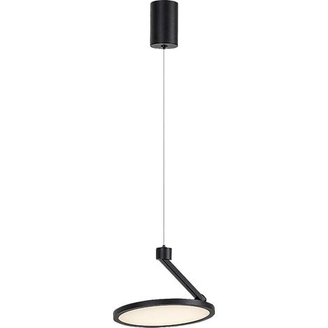 Suspension LED Rabalux Ovidia noire Ø20 20W 3000K métal (1/5)