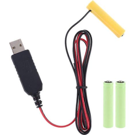 Adaptateur USB 5V vers piles 1,2V 2,4V 3,6V 4,8V pour lampes LED, jouets et décorations - 3 piles AAA 3,6V