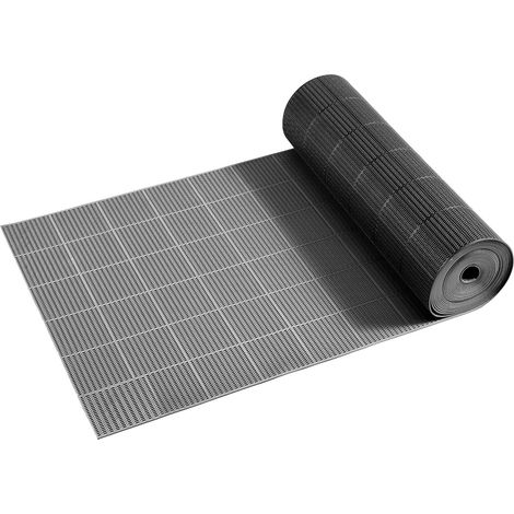 Tapis de drainage 90x150 cm, PVC antidérapant pour sol commercial, moquette à trous pour zones humides, rouleau de paillasson, extérieur/intérieur restaurant, piscine, patio, salle de bain, noir. (1/5)