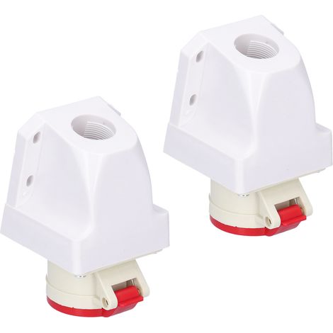 Connecteur industriel 3 phases 4 broches 380V-415V 16A IP44, prise avion fixe 2 pièces, alimentation électrique étanche 3P+E (1/5)