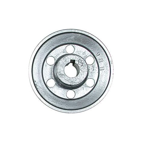 Ribimex – Poulie aluminium 120mm – Arbre 19mm – 1 gorge type A – Accessoire pour tondeuse pro – Fabrication italienne