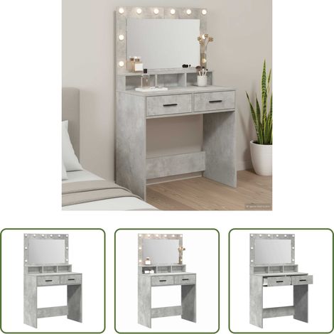 Schminktisch Beton Grau - Schminktisch Beton Grau 79 x 41 x 135 cm Holzwerkstoff (1/5)