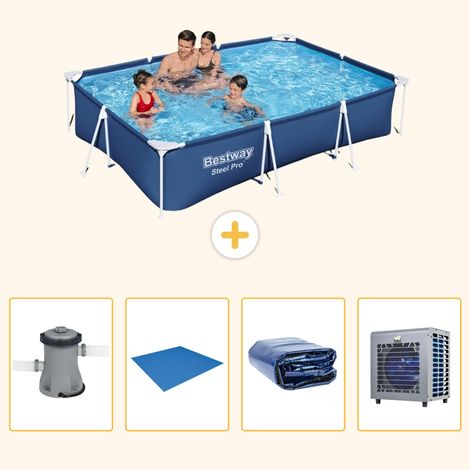 Bestway Bestway Steel Pro Rectangulaire - 300x201x66 cm - 5-pièces S278 (1/5)