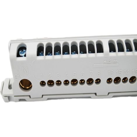 Bornier neutre et terre pour coffret étanche IDE – 5 connexions 2,5-6 mm² – 3 connexions 4-10 mm² – Installation sécurisée