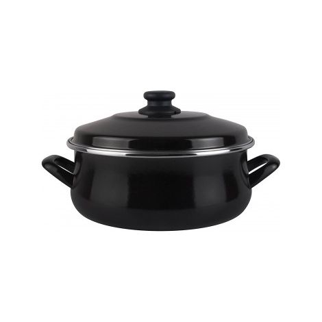 MAGEFESA „Schwarzer“ Kochtopf Ø20cm mit Glasdeckel für Induktion (1/2)