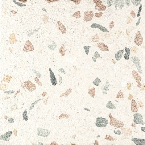 Véritable Carreau Terrazzo CARNAVALE - collection TRADIZIONE 40x40 cm boîte de m2 Bouchardé - Gioia Materia