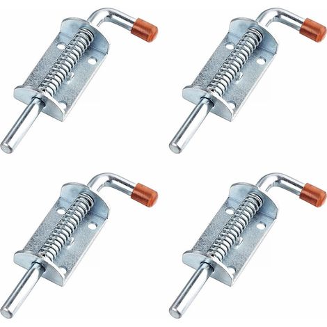 Lot de 4 accessoires de modification de remorque pour fermeture éclair - Poignée de remorque épaisse de 10 mm - Boucle à ressort - Serrure de remorque UTV (Argent, taille unique) (1/5)
