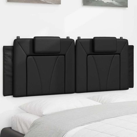 Kopfteil-Kissen "Viana" Schwarz 120 cm Kunstleder