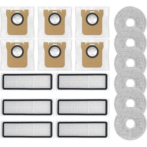 Lot de 18 pièces pour aspirateur Xiaomi Mijia 5 PRO / OV21CN : filtre HEPA, chiffon de nettoyage et sac à poussière. (1/4)