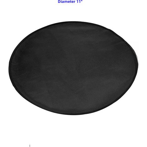 Tapis rond ignifugé noir de 91 cm (36 pouces), tapis pour brasero, tapis de barbecue, tapis pour foyer en silicone liquide, vente en gros d'usine (noir, 28 cm, silicone double face). (1/5)