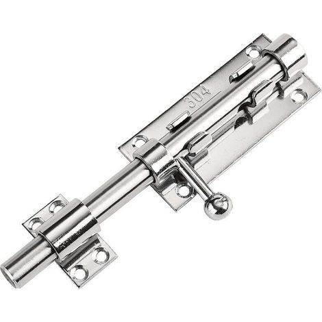 Loquet de Porte Serrure Porte Verrou Loquet Porte Garage Loquet de Verrou Boulon à Glissière Loquet de Portail en Acie inoxydable targette de porte exterieur (1/5)