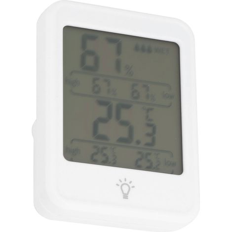 Thermomètre-hygromètre MC41, testeur numérique de température et d'humidité avec écran LCD rétroéclairé blanc (1/5)
