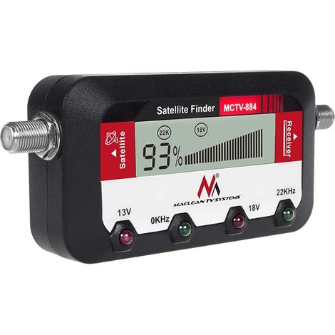 Maclean MCTV-884 Digital Display Satellite Meter + Cable 25 cm FF (1/4)