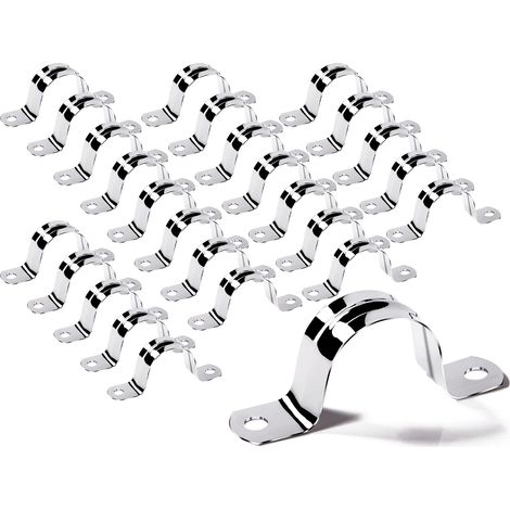 32MM Bride de Fixation 25 Pièces Collier de Serrage Tuyau 304 Acier Inoxydable U Pour Tube (1/5)