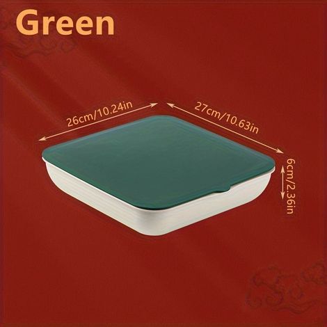 Boîte De Rangement Pour Bonbons - Boîte En Plastique Avec Couvercle - Pour Fête Maison Mariage Anniversaire Décoration De Table - Rouge Vert - 1 Pièce (1/5)