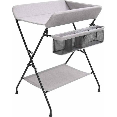 Mesa cambiadora hierro gris claro vidaXL (1/5)