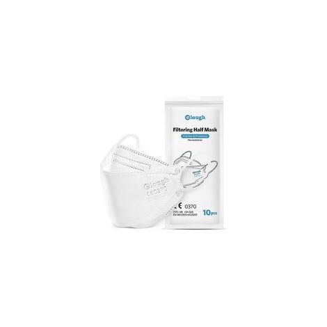 Confezione da 100 mascherine FFP2 a 4 strati – Protezione contro polvere e inquinamento – Conformi alla normativa CE – Comfort ottimale per un utilizzo prolungato – 4 strati