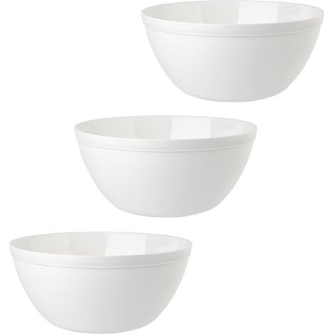 Lot de 3 bols à céréales, à dessert, à salade, à soupe, à riz, en plastique, sans BPA, 900 ml (1/5)