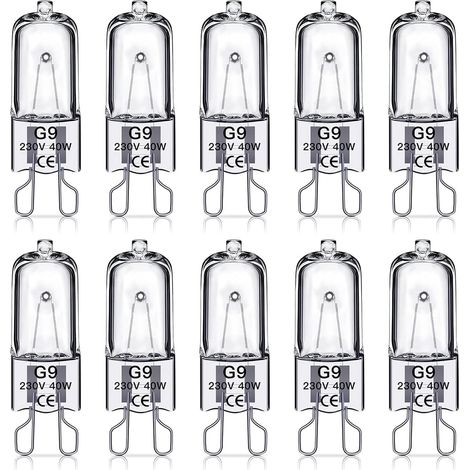 Lampadine alogene G9, 40 watt, 230 volt, 10 lampadine per confezione (1/5)