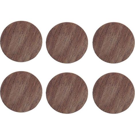 Ensemble de 6 dessous de verre/sets de table en similicuir imitation bois pour le thé (1/5)