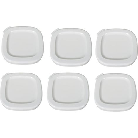 Lot de 6 couvercles pour yaourtière – Compatibles avec SEB YG661A00/35B, YG661A00R/35A, YG660A11/35A, YG660A11/35B – Accessoires de remplacement