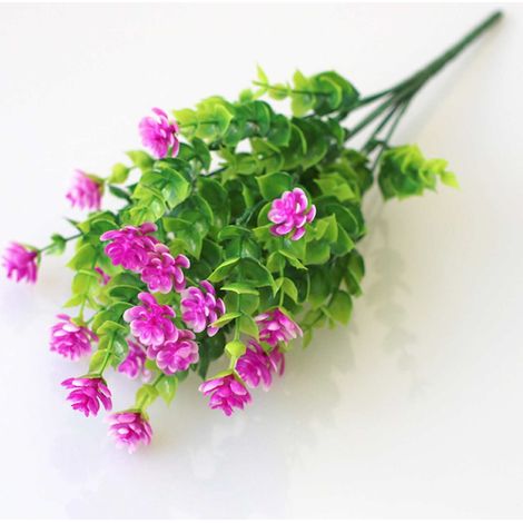 Fleurs Artificielles - Plantes de Buis en Plastique - Décoration Intérieure et Extérieure pour Jardin, Balcon, Patio - Lot de 6 (1/5)