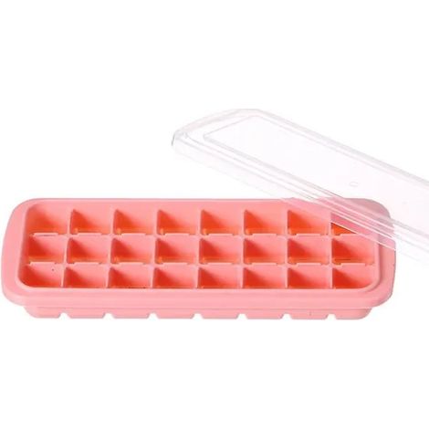 Moules à glaçonsBac à glaçons, 24 compartiments, silicone, avec couvercle, 25 x 10 x 2,6 cm (1/5)