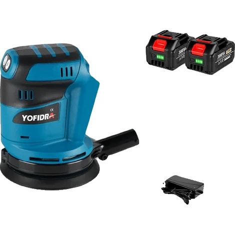 Ponceuse électrique, 3 vitesses, sans fil et rechargeable, 2 Batterie EU Prise (1/2)