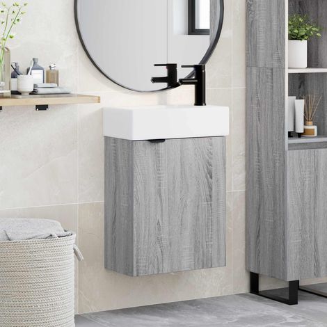 Módulo de baño con grifería  gris 45,5 x 22,5 x 84 cm