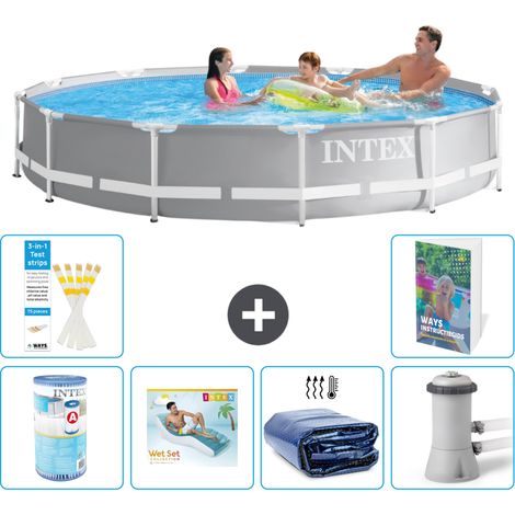 Prism Frame Pool Rund - 366x76 cm - 7-teilig S173