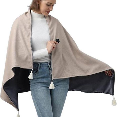 1 Couverture chauffante, 3 niveaux de température, fibre de carbone, rechargeable USB, pour bureau et camping (1/5)
