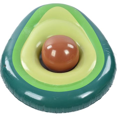 Bouée gonflable en PVC en forme d'avocat pour piscine, matelas de plage, jouet de fête avec balle (1/5)