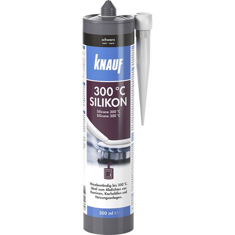 Knauf 300 °C Silikon 300 ml schwarz (1/2)