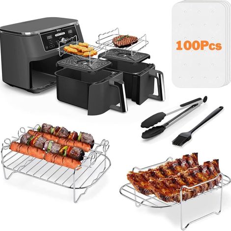 Accesorios para freidoras de aire Ninja Foodi Max Dual Zone AF400EU y AF300EU, accesorios para freidoras de aire libres de BPA. (1/5)