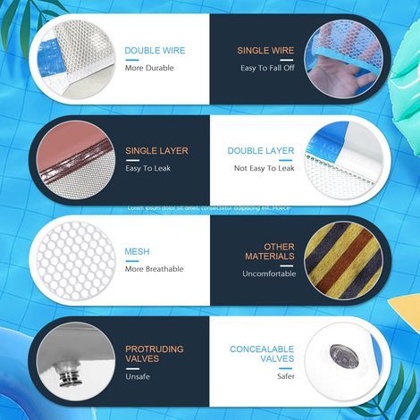 Bouee Piscine Adulte Matelas Piscine Gonflable Jeux Piscine Hamac Gonflable Piscine Fauteuil Gonflable Piscine Flotteur Piscine Frite Piscine Accessoire Piscine Adulte pour Plage Vacances Partie (1/3)