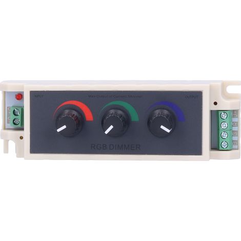 Variateur de bouton RVB, réglage intelligent de la luminosité de la lumière LED, contrôleur à 3 canaux, DC12-24V