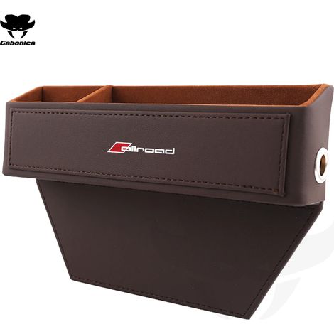 (Allroad marron moka) Boîte de rangement pour siège auto Allroad, organisateur de coutures pour sièges Audi Sline RS Quattro A3 A4 A5 A6 A7 A8 TT Q3 Q5 Q7 A1 S3 S4 S5 (1/5)