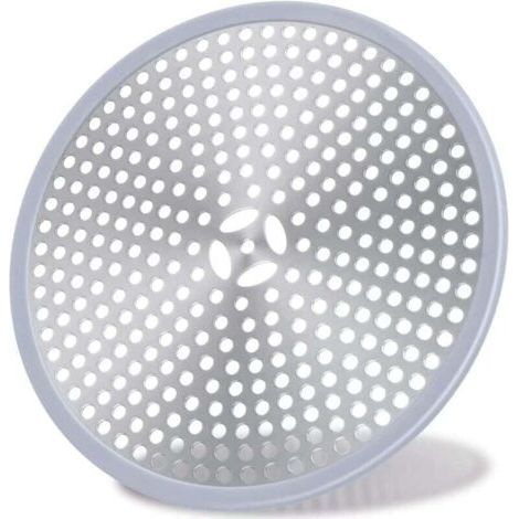 Bonde de douche, filtre à cheveux, crépine de douche, récupérateur de cheveux pour douche, couvercle de bonde, récupérateur de cheveux pour bonde de douche – argent, acier inoxydable et silicone (1/4)