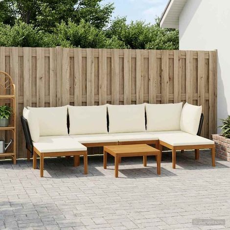 vidaXL 7 uds. Madera de Acacia Sólida y Cuerda Natural (1/5)