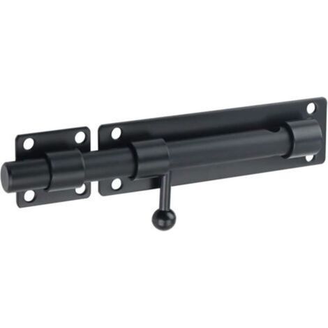 Verrous Loquet Porte Extérieur Loquet de Porte à Boulon Coulissant Verrou de Porte à Barillet Serrure avec Trou pour Cadenas, Finition Noir Mat en Acier Inox (Cadenas Non Compris) (1/5)