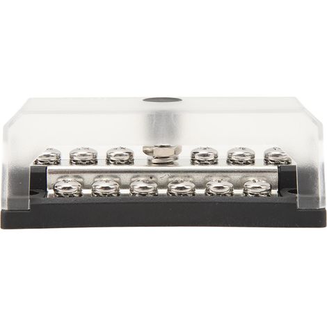 100A 32V 12-poliger Stromverteilerblock mit Abdeckung für 32V DC-Lkw, Wohnmobile und Boote (1/5)