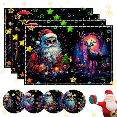 4-teiliges Weihnachts-Platzset