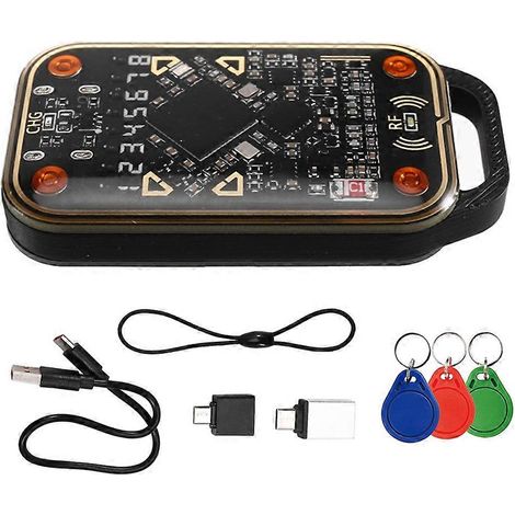 Lecteur/graveur de cartes à puce RFID Chameleon V3.0 + porte-clés 3XUID 125K 13,56 MHz, copieur d'étiquettes de cartes à puce d'identification (1/5)